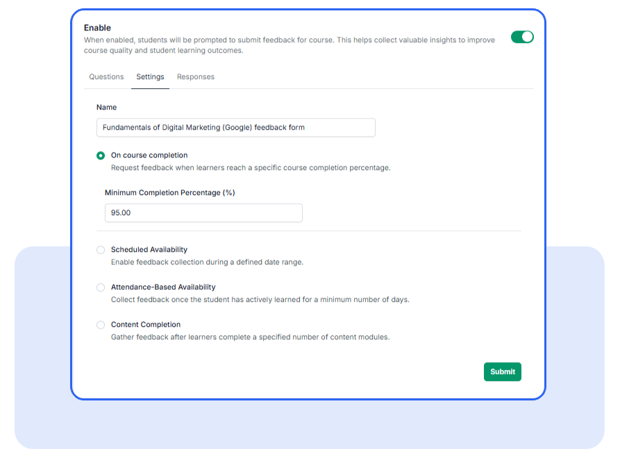 Introducing In-App Course Feedback in Testpress